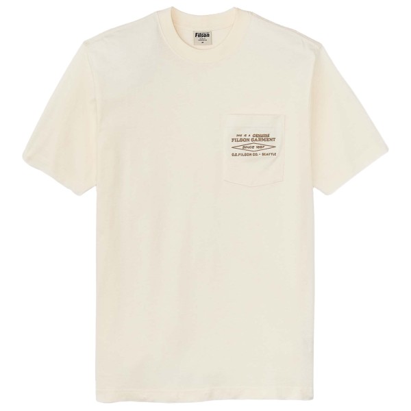 Filson - S/S Embroidered Pocket T-Shirt - T-Shirt Gr XS beige/weiß von Filson