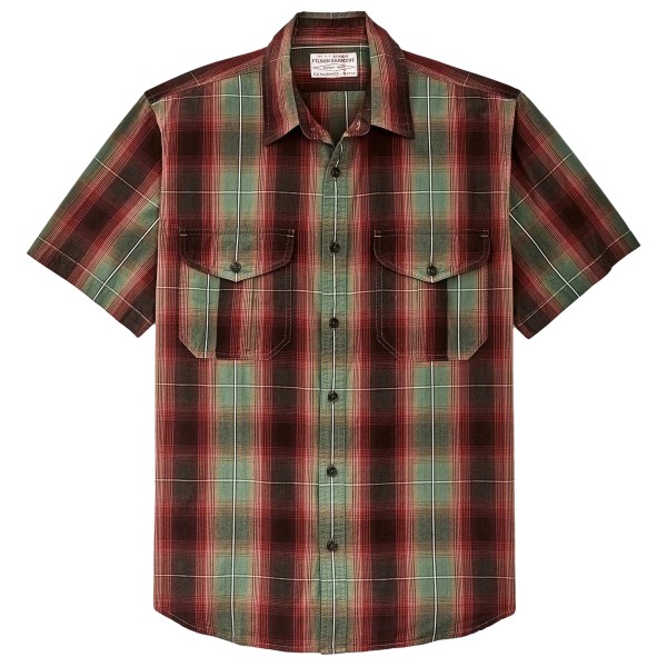 Filson - Washed S/S Feather Cloth Shirt - Hemd Gr S braun von Filson