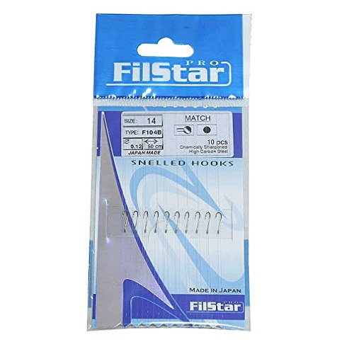10x Team FILSTAR F104B Matchhaken Wettkampfhaken Angelhaken #18 / Ø0,10mm / 50cm 10x Team FILSTAR F104B Matchhaken Wettkampfhaken Angelhaken #18 / Ø0,10mm / 50cm von FOXCUP