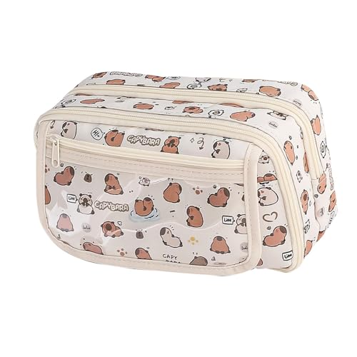 Cute Pencil Case, Student Zipper Capybara Pencil Bag, Large Capacity Pencil Case, Big Capacity Canvas Pencil Pouch, Cute Aesthetic Pencil Pouch, Easy To Use, Space Saving, Portable for School Supplies Cute Pencil Case, Student Zipper Capybara Pencil Bag, Large Capacity Pencil Case, Big Capacity Canvas Pencil Pouch, Cute Aesthetic Pencil Pouch, Easy To Use, Space Saving, Portable for School Supplies von Filvczt