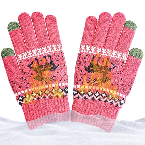 Filvczt Touchscreen-Handschuhe,Touchscreen-Vollfinger-Thermohandschuhe mit elastischem Bündchen - Winter-Thermo-Strickhandschuhe mit elastischem Bündchen für Männer und Frauen beim Radfahren von Filvczt