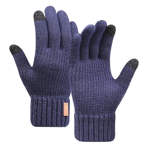 Filvczt Touchscreen-Winterhandschuhe, Fahrradhandschuhe, doppellagig, Winterfäustlinge, langlebig, einfach zu bedienen, 23 x 11 cm, für Radfahren, Laufen, Fahren von Filvczt