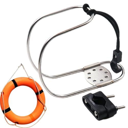 Life Ring Buoy Holder, Horseshoe Life Ring Holder, Wear-Resistant Life Ring Mount, Stainless Steel Marine Horseshoe Bracket, Life Buoy Ring Holder, Easy to Use, Portable for Yachts, Cruise Ships von Filvczt