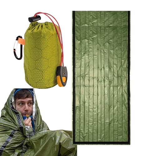 Thermo-Schlafsack, wasserdicht, Überlebensschutz, leichte Thermodecke, Camping-Survival-Ausrüstung, Baumwoll-Flanell-Schlafsäcke, einfach zu bedienen, tragbar für Camping, Wandern von Filvczt