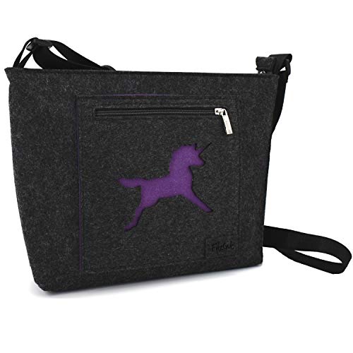 Filztasche, filztasche shopper, shoppertasche, kinder tasche, filztasche damen,Einhorn Umhängetasche Damen Kinderhandtasche Filz Schultertasche Tiermotiv Einhorn Dunkelgrau/Violet Filztasche, filztasche shopper, shoppertasche, kinder tasche, filztasche damen,Einhorn Umhängetasche Damen Kinderhandtasche Filz Schultertasche Tiermotiv Einhorn Dunkelgrau/Violet von FilzGut