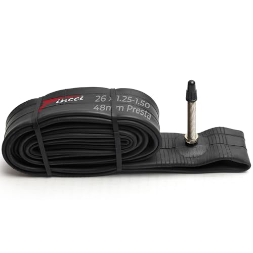 Fincci Fahrradschlauch 26 Zoll - Fahrrad Schlauch MTB 26 x 1.25 x 1.3 x 1.35 x 1.4 x 1.5 Zoll für Mountainbike, E Bike, Rennrad Fahrrad, Klapprad mit 48mm Presta Französisches Ventil Fincci Fahrradschlauch 26 Zoll - Fahrrad Schlauch MTB 26 x 1.25 x 1.3 x 1.35 x 1.4 x 1.5 Zoll für Mountainbike, E Bike, Rennrad Fahrrad, Klapprad mit 48mm Presta Französisches Ventil von Fincci