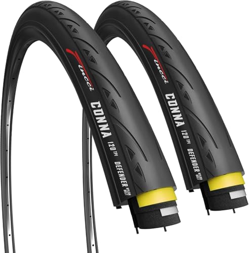 Fincci Rennrad Fahrradreifen 28 Zoll - Paar Faltreifen 700x25c mit 1 mm Pannenschutz 120 TPI - Slick Fahrradmantel Unplattbar 25-622 für Gravel Bike, E Bike, Tourenräder, Hybrid Fahrrad - 2er Pack Fincci Rennrad Fahrradreifen 28 Zoll - Paar Faltreifen 700x25c mit 1 mm Pannenschutz 120 TPI - Slick Fahrradmantel Unplattbar 25-622 für Gravel Bike, E Bike, Tourenräder, Hybrid Fahrrad - 2er Pack von Fincci