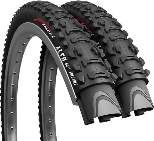 Fincci Paar 26 x 1,95 Zoll 50-559 Faltbar 60 TPI Reifen für MTB Mountain Hybrid Bike Fahrrad (2er Pack) Fincci Paar 26 x 1,95 Zoll 50-559 Faltbar 60 TPI Reifen für MTB Mountain Hybrid Bike Fahrrad (2er Pack) von Fincci