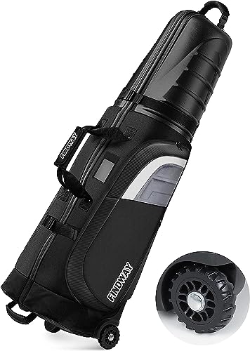 Findway Golf Reisetasche mit Rädern, Hochwertige wasserdichte Golftasche für Reisen und Flüge mit Rädern und Hartem Kopfteil, Schutz für Schläger, Tragbar und Leicht Findway Golf Reisetasche mit Rädern, Hochwertige wasserdichte Golftasche für Reisen und Flüge mit Rädern und Hartem Kopfteil, Schutz für Schläger, Tragbar und Leicht von Findway