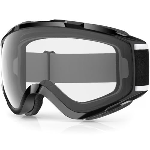 Findway Skibrille, Snowboard Brille für Brillenträger Herren Damen Erwachsene Jugendliche OTG UV-Schutz Kompatibler Helm Anti Fog Skibrillen Sphärisch Verspiegelt von Findway