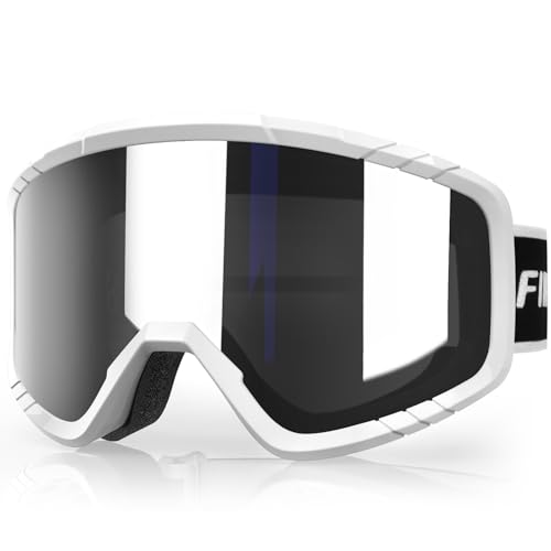 Findway Kinder Skibrille, Snowboard Brille für Brillenträger, OTG, UV-Schutz Kompatibler Helm, Anti Fog Kinderskibrille Ski Goggles für Skifahren/Skaten/Schneemobil, Für Junior Teenager 3~14 Jahre von Findway