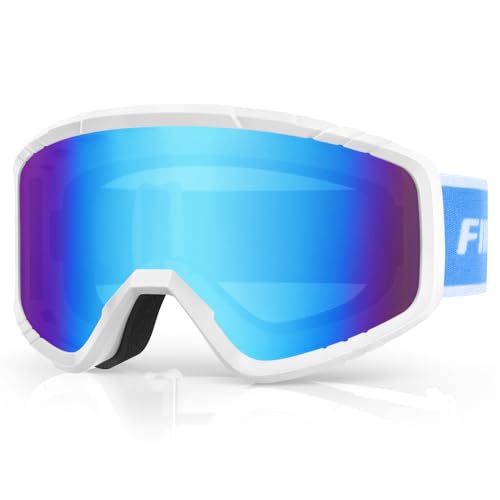 Findway Kinder Skibrille, Snowboard Brille für Brillenträger, OTG, UV-Schutz Kompatibler Helm, Anti Fog Kinderskibrille Ski Goggles für Skifahren/Skaten/Schneemobil, Für Junior Teenager 3~14 Jahre von Findway