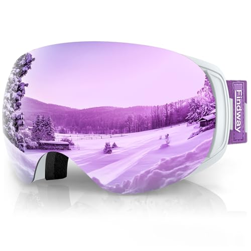 Findway Skibrille für Brillenträger Herren Damen,Snowboardbrille mit Magnetischen Wechselgläsern,Snowboard Brille Magnet Brillenträger Polarisierend OTG,Anti fog, Allwetter Verspiegelt Skibrille Findway Skibrille für Brillenträger Herren Damen,Snowboardbrille mit Magnetischen Wechselgläsern,Snowboard Brille Magnet Brillenträger Polarisierend OTG,Anti fog, Allwetter Verspiegelt Skibrille von Findway