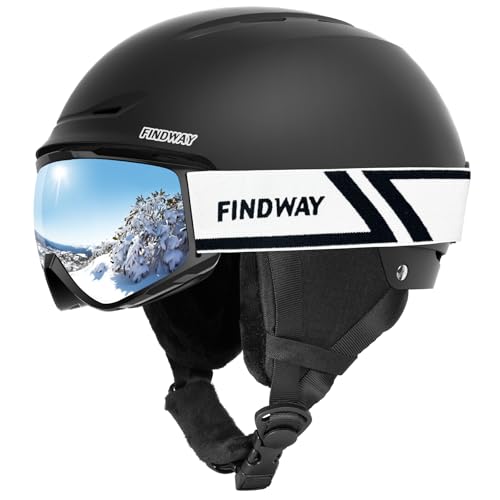 Findway Skihelm und Skibrille Set, SnowboardHelm mit Brille für Damen und Herren Erwachsene Skihelme für Männer, Frauen und Jugendliche Findway Skihelm und Skibrille Set, SnowboardHelm mit Brille für Damen und Herren Erwachsene Skihelme für Männer, Frauen und Jugendliche von Findway