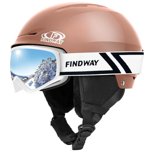 Findway Skihelm und Skibrille Set, SnowboardHelm mit Brille für Damen und Herren Erwachsene Skihelme für Männer, Frauen und Jugendliche Findway Skihelm und Skibrille Set, SnowboardHelm mit Brille für Damen und Herren Erwachsene Skihelme für Männer, Frauen und Jugendliche von Findway