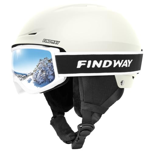 Findway Skihelm und Skibrille Set, SnowboardHelm mit Brille für Damen und Herren Erwachsene Skihelme für Männer, Frauen und Jugendliche Findway Skihelm und Skibrille Set, SnowboardHelm mit Brille für Damen und Herren Erwachsene Skihelme für Männer, Frauen und Jugendliche von Findway