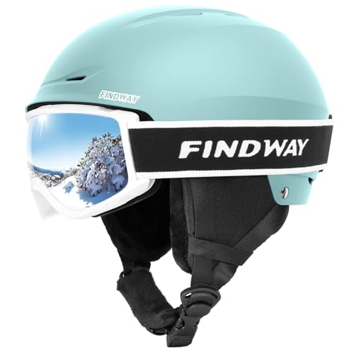 Findway Skihelm und Skibrille Set, SnowboardHelm mit Brille für Damen und Herren Erwachsene Skihelme für Männer, Frauen und Jugendliche Findway Skihelm und Skibrille Set, SnowboardHelm mit Brille für Damen und Herren Erwachsene Skihelme für Männer, Frauen und Jugendliche von Findway
