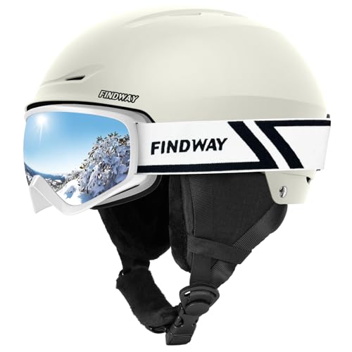 Findway Skihelm und Skibrille Set, SnowboardHelm mit Brille für Damen und Herren Erwachsene Skihelme für Männer, Frauen und Jugendliche Findway Skihelm und Skibrille Set, SnowboardHelm mit Brille für Damen und Herren Erwachsene Skihelme für Männer, Frauen und Jugendliche von Findway