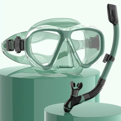 Findway schnorchelset Erwachsene,Schnorchelset mit taucherbrille und schnorchel, Anti-Leck & Anti-Fog & Anti-UV Tauchmaske aus Gehärtetem Glas für Tauchen, Schnorcheln und Schwimmen,Frauen und Männer Findway schnorchelset Erwachsene,Schnorchelset mit taucherbrille und schnorchel, Anti-Leck & Anti-Fog & Anti-UV Tauchmaske aus Gehärtetem Glas für Tauchen, Schnorcheln und Schwimmen,Frauen und Männer von Findway