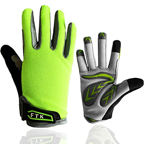 FINGER TEN Fahrradhandschuhe Kinder MTB Fahrrad Freizeit Vollfigner mit Gel rutschfest Wert 1 Paar Grün M, Radsport Skatehandschuhe für Sommer Jungen Mädchen 2-11 Jahre FINGER TEN Fahrradhandschuhe Kinder MTB Fahrrad Freizeit Vollfigner mit Gel rutschfest Wert 1 Paar Grün M, Radsport Skatehandschuhe für Sommer Jungen Mädchen 2-11 Jahre von FINGER TEN