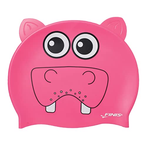 FINIS Kinder Swim Caps Animal Heads Hippo, pink, one Size von Finis