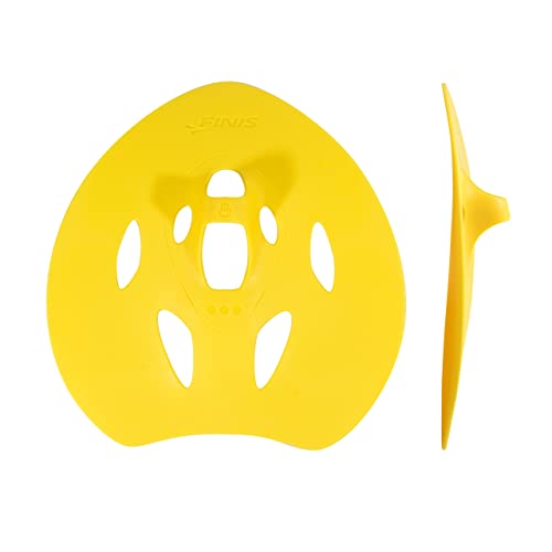 Finis Manta Paddel Schwimm-Trainings-Handpaddel für Wettkampfschwimmübungen, Größe M, Gelb von Finis