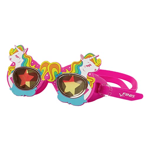 Finis Character Goggles - Lustige Kinderschwimmbrille für das Schwimmbad - beschlagfreie Schwimmbrille mit UV-Schutz und weichem Silikonband - Leicht verstellbare Kinderschwimmbrille - Einhorn von Finis