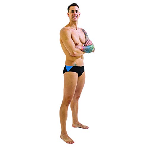 Finis Men's Splice Black/Blue Brief 26 von Finis