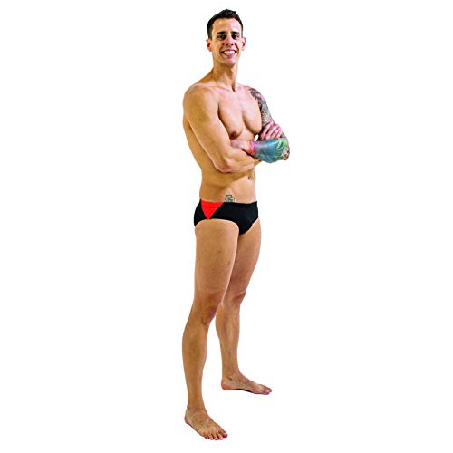 Finis Men's Splice Black/Red Brief 38 von Finis