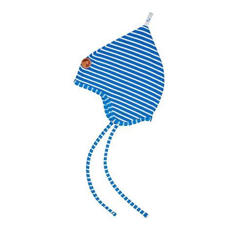 Finkid Popili Gestreift - Leichte vielseitige Kinder Baumwoll-Jersey Mütze, Größe 46 - Farbe Blue - Offwhite von Finkid