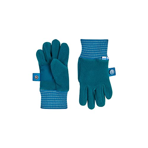 Finkid Sormikas Blau - Warme atmungsaktive Kinder Fleece Fingerhandschuhe, Größe L - Farbe Deep Teal - Seaport von Finkid