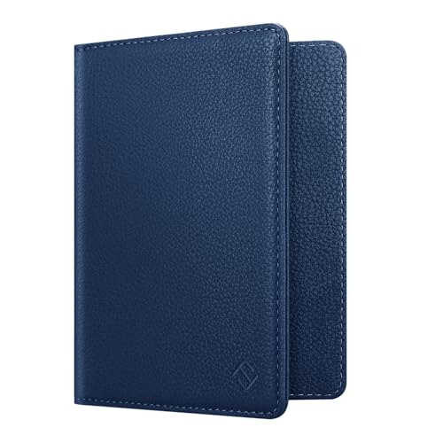 Fintie Reisepass Impfpass Schutzhülle - Premium Kunstleder Reisepasshülle Travel Organizer mit RFID-Blockier für Kreditkarten, Ausweis, Reisedokumente Damen Herren, Marineblau Fintie Reisepass Impfpass Schutzhülle - Premium Kunstleder Reisepasshülle Travel Organizer mit RFID-Blockier für Kreditkarten, Ausweis, Reisedokumente Damen Herren, Marineblau von Fintie