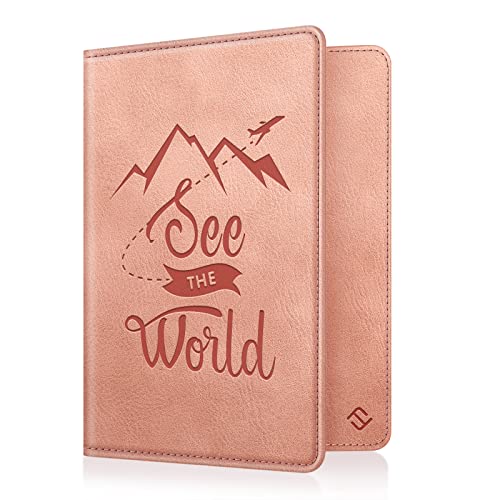 Fintie Reisepass Impfpass Schutzhülle - Premium Kunstleder Reisepasshülle Travel Organizer mit RFID-Blockier für Kreditkarten, Ausweis, Reisedokumente Damen Herren, Vintage Rosa Fintie Reisepass Impfpass Schutzhülle - Premium Kunstleder Reisepasshülle Travel Organizer mit RFID-Blockier für Kreditkarten, Ausweis, Reisedokumente Damen Herren, Vintage Rosa von Fintie