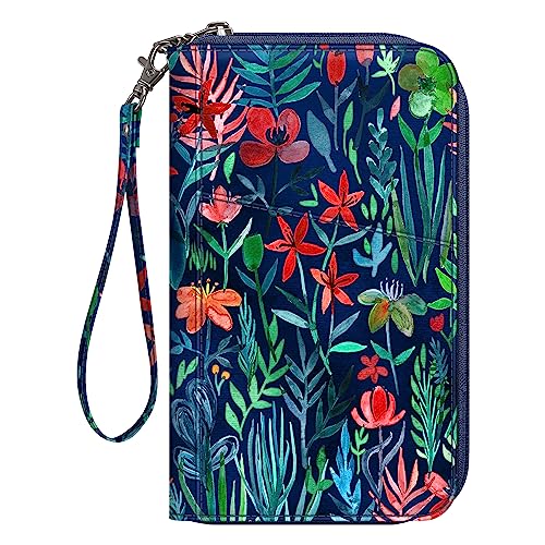 FINTIE Reisepasshülle, Reisebrieftasche für Familie 4–6, RFID-blockierend, Reisedokumenten-Organizer, Clutch für Reisepässe, Visitenkarten, Kreditkarten, Boarding-Pässe, Dschungelnacht FINTIE Reisepasshülle, Reisebrieftasche für Familie 4–6, RFID-blockierend, Reisedokumenten-Organizer, Clutch für Reisepässe, Visitenkarten, Kreditkarten, Boarding-Pässe, Dschungelnacht von Fintie