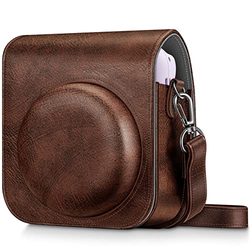 Fintie Tasche für Fujifilm Instax Mini 12 Sofortbildkamera - Premium Kunstleder Schutzhülle Reise Kameratasche Hülle Abdeckung mit abnehmbaren Einstellbar Riemen, Braun Fintie Tasche für Fujifilm Instax Mini 12 Sofortbildkamera - Premium Kunstleder Schutzhülle Reise Kameratasche Hülle Abdeckung mit abnehmbaren Einstellbar Riemen, Braun von Fintie