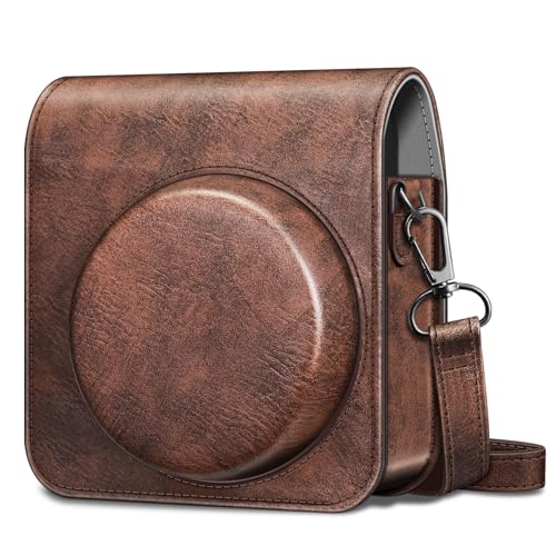 Fintie Tasche für Fujifilm Instax Mini 99 Sofortbildkamera - Premium Kunstleder Schutzhülle Reise Kameratasche Hülle Abdeckung mit abnehmbaren Einstellbar Riemen, Braun Fintie Tasche für Fujifilm Instax Mini 99 Sofortbildkamera - Premium Kunstleder Schutzhülle Reise Kameratasche Hülle Abdeckung mit abnehmbaren Einstellbar Riemen, Braun von Fintie
