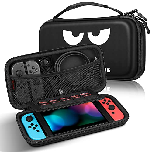 Fintie Tasche für Nintendo Switch/Switch OLED Modell - Tragetasche Aufbewahrungstasche Hülle Case mit 10 Spielkartenhaltern und Haltegurt für Nintendo Switch Konsole und Zubehör, Don't Touch Fintie Tasche für Nintendo Switch/Switch OLED Modell - Tragetasche Aufbewahrungstasche Hülle Case mit 10 Spielkartenhaltern und Haltegurt für Nintendo Switch Konsole und Zubehör, Don't Touch von Fintie