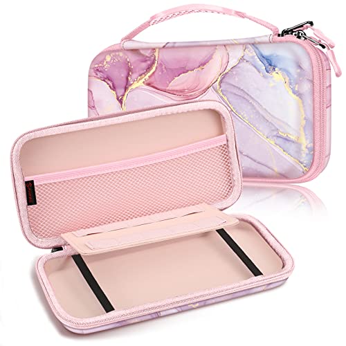 Fintie Tasche für Nintendo Switch/Switch OLED Modell - Tragetasche Aufbewahrungstasche Hülle Case mit 10 Spielkartenhaltern und Haltegurt für Nintendo Switch Konsole und Zubehör, Glorreicher Marmor Fintie Tasche für Nintendo Switch/Switch OLED Modell - Tragetasche Aufbewahrungstasche Hülle Case mit 10 Spielkartenhaltern und Haltegurt für Nintendo Switch Konsole und Zubehör, Glorreicher Marmor von Fintie