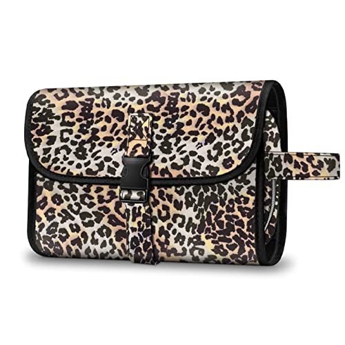 Fintie Tragbare Kulturtasche Kosmetiktasche Reisetasche, Große wasserdichte Aufhängen Make-up Organizer Stauraum Tasche für Damen Mädchen, Leopardenmuster Fintie Tragbare Kulturtasche Kosmetiktasche Reisetasche, Große wasserdichte Aufhängen Make-up Organizer Stauraum Tasche für Damen Mädchen, Leopardenmuster von Fintie