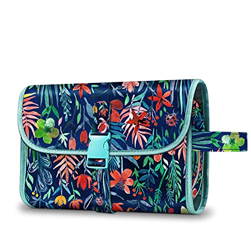 Fintie Tragbare Kulturtasche Kosmetiktasche Reisetasche, Große wasserdichte Aufhängen Make-up Organizer Stauraum Tasche für Damen Mädchen, Dschungelnacht Fintie Tragbare Kulturtasche Kosmetiktasche Reisetasche, Große wasserdichte Aufhängen Make-up Organizer Stauraum Tasche für Damen Mädchen, Dschungelnacht von Fintie
