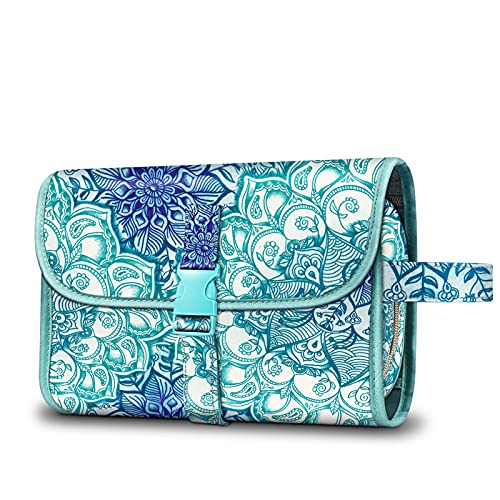 Fintie Tragbare Kulturtasche Kosmetiktasche Reisetasche, Große wasserdichte Aufhängen Make-up Organizer Stauraum Tasche für Damen Mädchen, Smaragdblau Fintie Tragbare Kulturtasche Kosmetiktasche Reisetasche, Große wasserdichte Aufhängen Make-up Organizer Stauraum Tasche für Damen Mädchen, Smaragdblau von Fintie