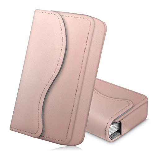 Fintie Visitenkartenetui Kartenetui, Premium Kunstleder Handgefertigte Scheckkartenhülle Kreditkartenetui mit Magnetverschluss für Damen Herren, Roségold Fintie Visitenkartenetui Kartenetui, Premium Kunstleder Handgefertigte Scheckkartenhülle Kreditkartenetui mit Magnetverschluss für Damen Herren, Roségold von Fintie