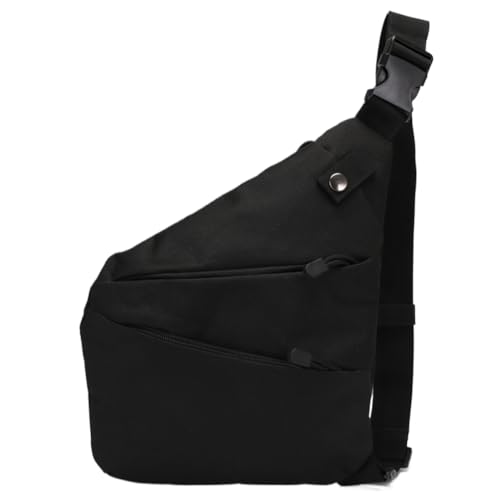 Fiorky Anti-Diebstahl-Reisetasche, multifunktionale Gürteltasche, große Kapazität, Umhängetasche, Verstellbarer Riemen, wasserdicht, for Laufen, Wandern (schwarz) von Fiorky