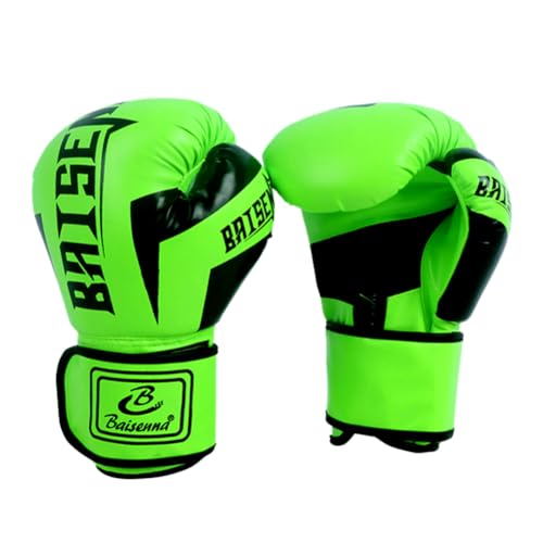Fiorky PU-Box-Trainingshandschuhe, tragbare Handschuhe, Handschutz, atmungsaktiv, langlebig, einmaliger Aufkleber for Erwachsene und Kinder (grüne Kinder) von Fiorky