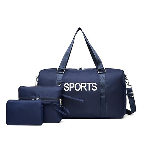 Fiorky Sporttasche für Damen, Weekender-Tasche – 3-teiliges Set, Reise-Seesack, Sporttasche, Weekender-Taschen, Handgepäck, Übernachtungstasche für Mädchen,Flugzeug,Reisen,Fitnessstudio,Yoga von Fiorky