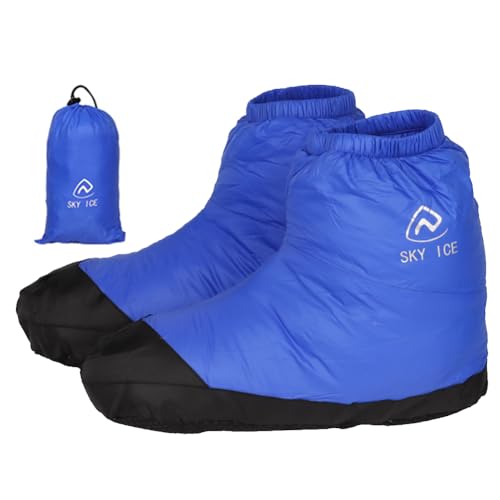 Fiorky Warme Zeltschuhe, ultraleichte Thermo-Stiefelüberzüge, Winddicht, wasserdicht, for Winter, Outdoor, Camping, Wandern (blau, M) von Fiorky