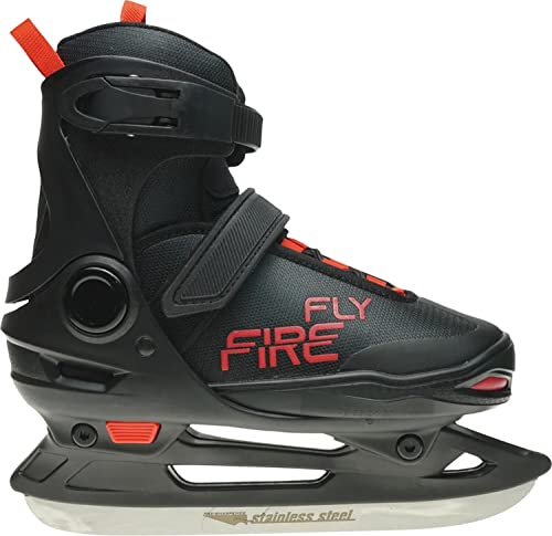 Firefly Unisex Jugend Alpha Soft III Eishockeyschuhe, Black/Red, 33 von FIREFLY