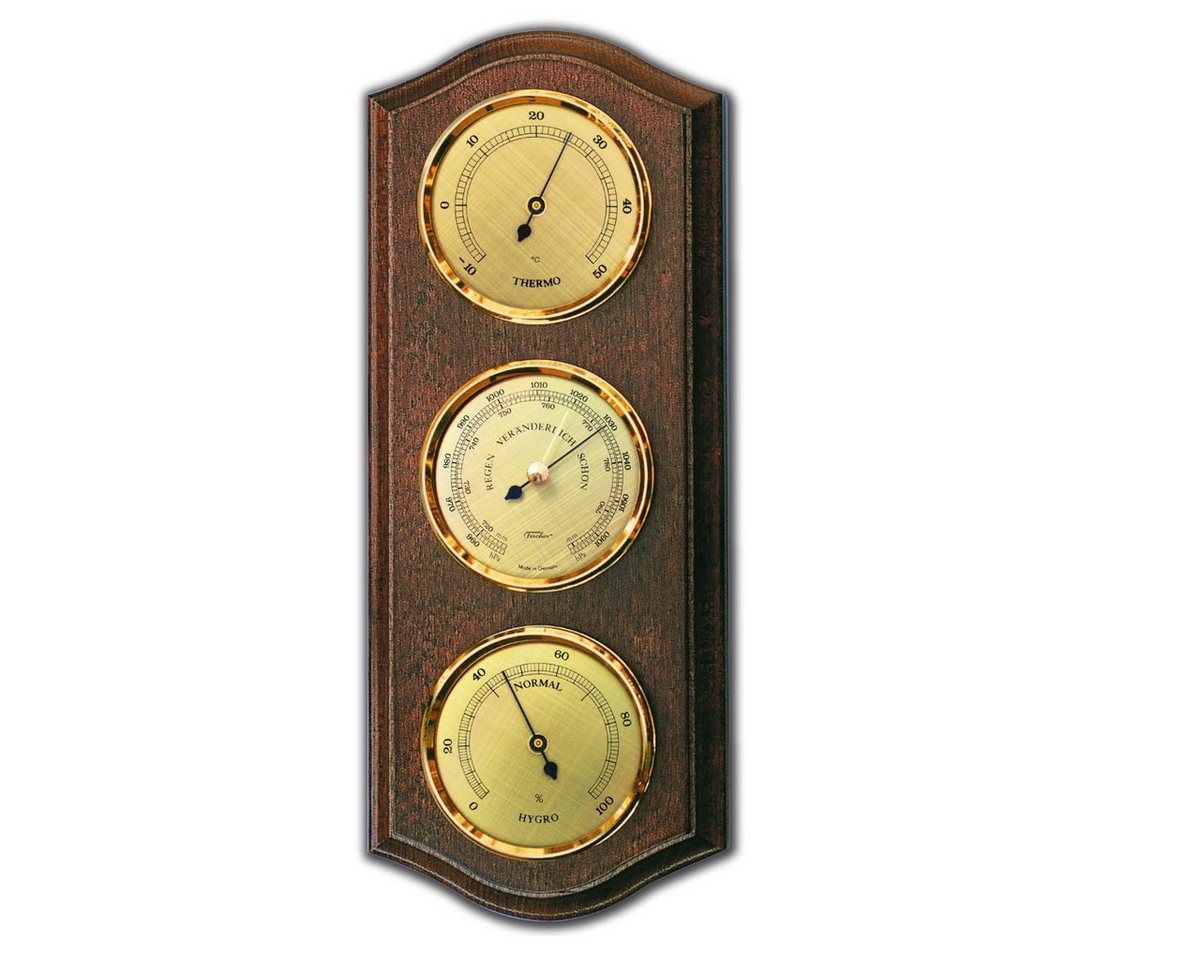 Fischer Barometer Wetterstation nussbaumfarben, Innen Innenwetterstation Fischer Barometer Wetterstation nussbaumfarben, Innen Innenwetterstation von Fischer Barometer