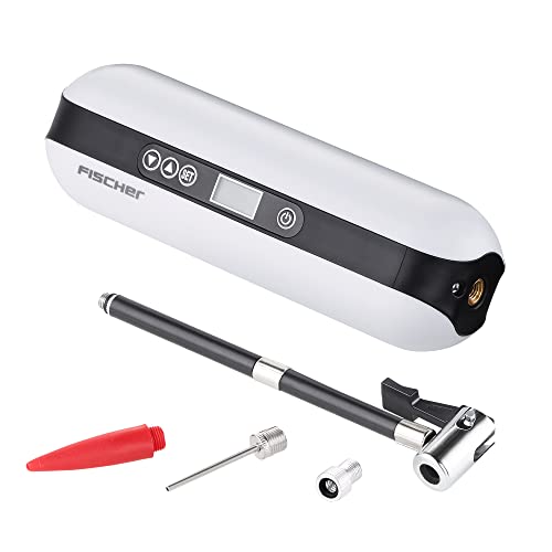 FISCHER 50375 Akkukompressor, elektrische Luftpumpe 10,3 Bar, Powerbank und Taschenlampe, für Fahrrad, Auto, Motorrad uvm, Weiß FISCHER 50375 Akkukompressor, elektrische Luftpumpe 10,3 Bar, Powerbank und Taschenlampe, für Fahrrad, Auto, Motorrad uvm, Weiß von Fischer