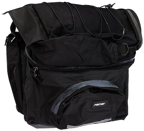 FISCHER 86245 Gepäckträger Tasche 3fach, Schwarz, 39 x 44 x 9 cm, 58 Liter von Fischer